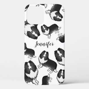 Case-Mate iPhone Case Motif et nom de Sheltie de dessin animé Bi-Noir Ch
