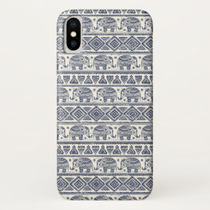 Etui iPhone Case-Mate Motif ethnique bleu d'éléphant