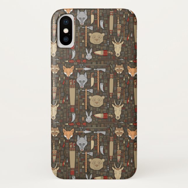 Coques Case-Mate iPhone Motif ethnique de chasse (Dos)