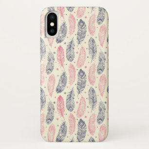 Etui iPhone Case-Mate Motif Ethnique De Plumes Rose Et Violet