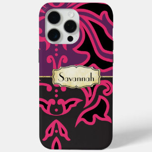 Coque iPhone 15 Pro Max Motif étoile céleste noir et or