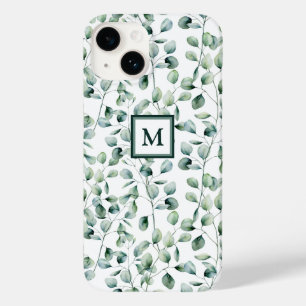 Coque Pour iPhone 14 Motif Eucalyptus aquarelle