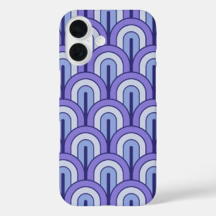 Coque Pour iPhone 16 Motif éventail géométrique dégradé rétro