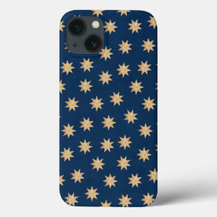 Case-Mate iPhone Case Motif Faux Gold Foil & Navy Blue Stars