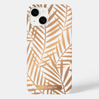 Motif feuille de palmier d'or