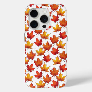 Coque iPhone 15 Pro Motif Feuille de Red Maple. Motif d'automne