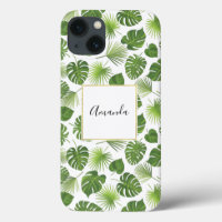 Motif Feuille élégant Green Tropical