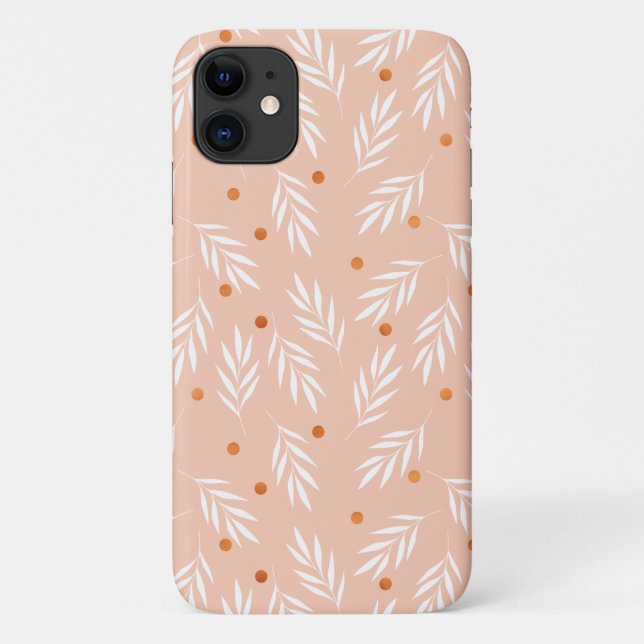 Coques Case-Mate iPhone Motif Feuille tendance Apricot rose (Dos)