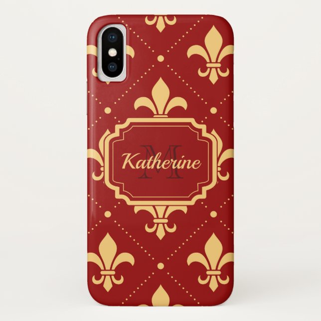 Coques Case-Mate iPhone Motif Fleur-de-lis (Dos)