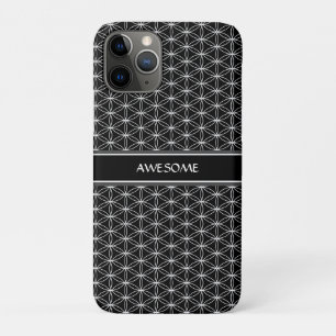 Case-Mate iPhone Case Motif Fleur de Vie sur Fond Noir