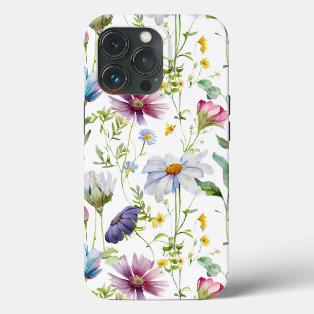 Coques Case-Mate iPhone Motif fleur sauvage moderne (Verso)