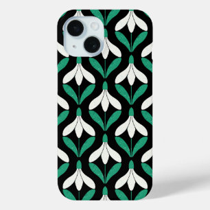 Coque Pour iPhone 15 Motif flocon de neige rétro scandinave moderne du 