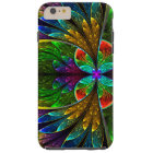 Motif floral abstrait en verre souillé