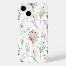 Motif floral aquarelle de fleurs sauvages