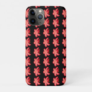 Case-Mate iPhone Case Motif floral aquarelle Fleur rouge sur fond noir