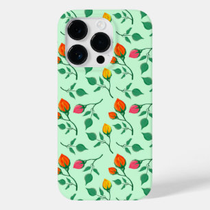 Coque Pour iPhone 14 Pro Motif floral avec fleurs roses colorées
