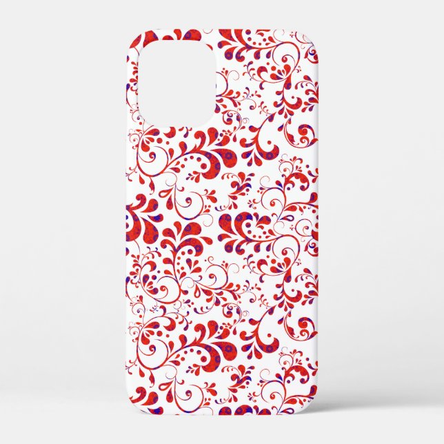 Coques Case-Mate iPhone Motif floral blanc rouge mou (Verso)