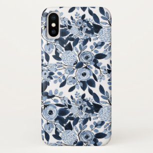 Case-Mate iPhone Case Motif floral bleu marine Pastel