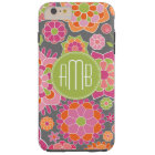Motif floral coloré ressort Monogramme personnalis