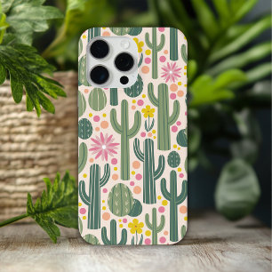 Coque iPhone 15 Pro Max Motif floral de cactus de cowgirl occidental