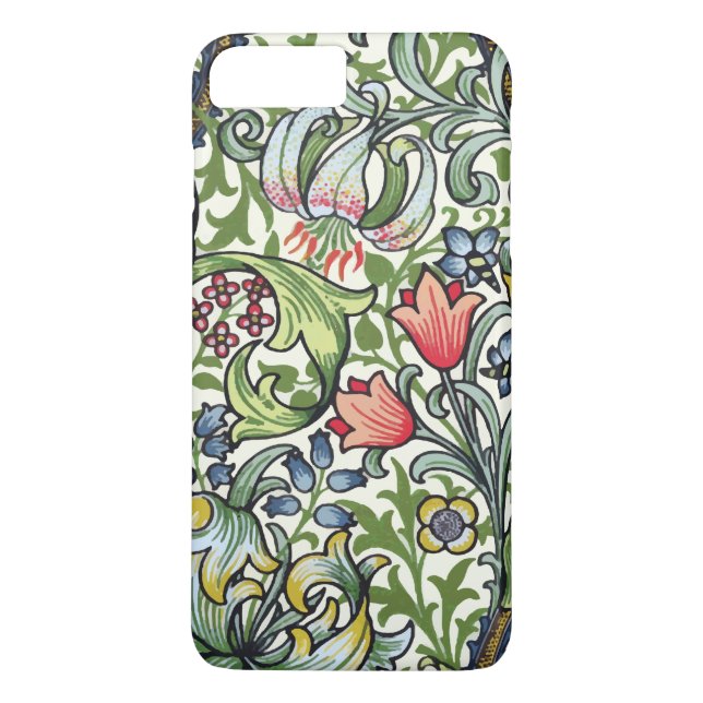 Coques Case-Mate iPhone Motif floral de chintz de lis d'or de William (Dos)