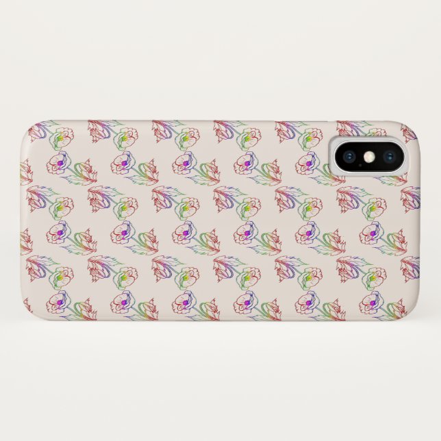 Coques Case-Mate iPhone Motif floral de Poppyes. Pavot (Dos (Horizontal))