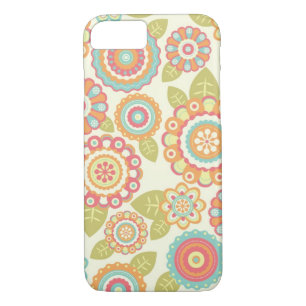 Coque iPhone 8/7 Motif floral de rétros fleurs géniales de Boho