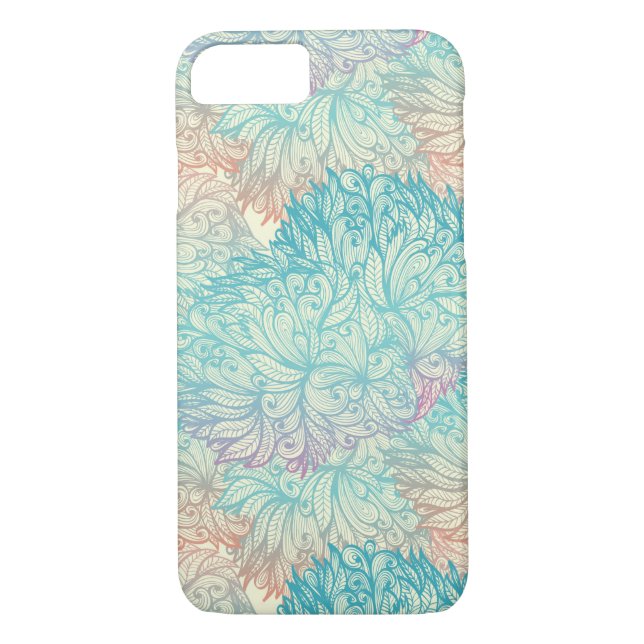 Coques Case-Mate iPhone Motif Floral Doodle Multicolor (Dos)