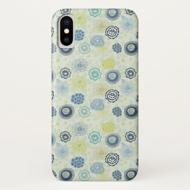 Coques Case-Mate iPhone Motif floral élégant avec les fleurs mignonnes (Dos)