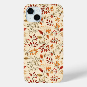 Coque iPhone 15 Mini Motif floral élégant d'automne