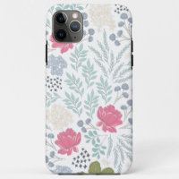 Motif floral et feuillage illustré à la main