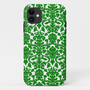 Coque Case-Mate Pour iPhone Motif floral fleuri vert de damassé