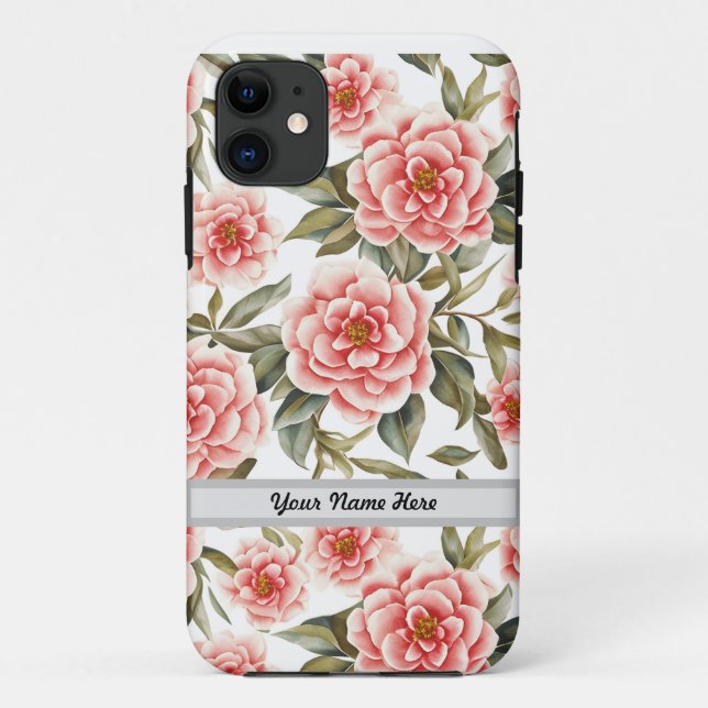 Coques Case-Mate iPhone Motif Floral Fleurs de Camellia (Dos)
