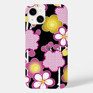 Coques Pour iPhone Motif floral Fleurs roses et jaunes rétro amusant