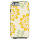 Motif floral jaune élégant - crème