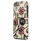 Motif floral rustique de monogramme fait sur