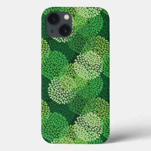 Etui iPhone 13 Motif floral vert
