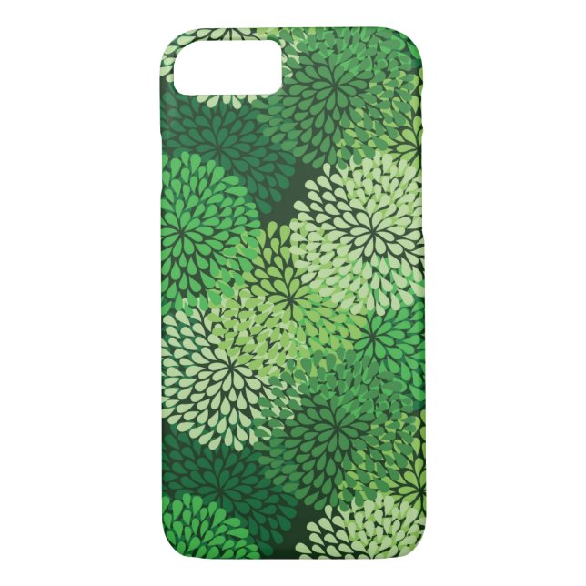 Coques Case-Mate iPhone Motif floral vert (Dos)