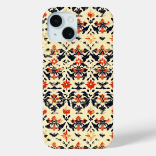 Coque Pour iPhone 15 Motif folklorique crème jaune