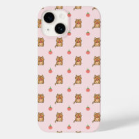 motif fraise et chipmunk