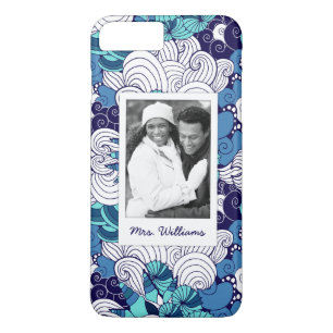 Coque iPhone 8 Plus/7 Plus Motif génial de coquillage votre photo et nom