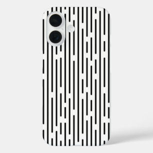 Coque Pour iPhone 16 Motif géométrique à ligne noire