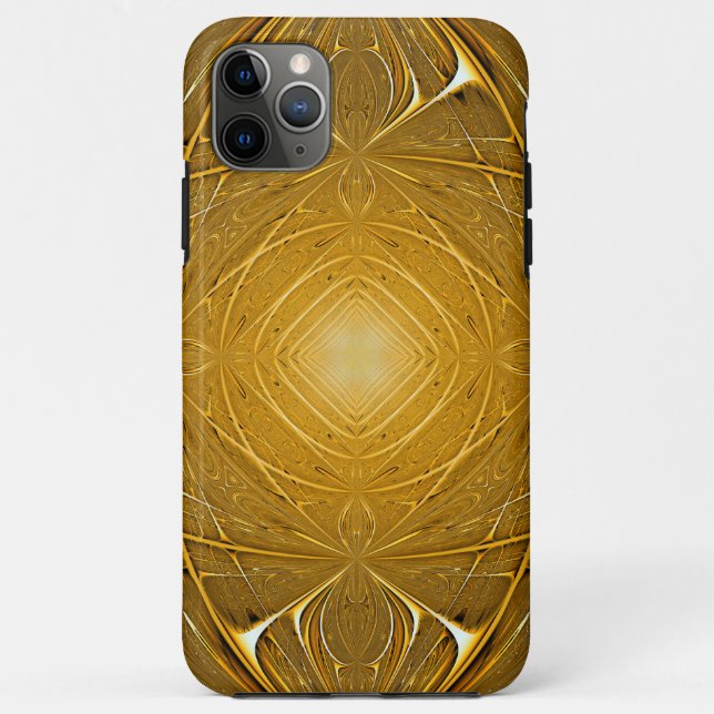 Coques Case-Mate iPhone Motif géométrique abstrait métal or (Dos)