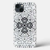 Motif géométrique blanc et noir