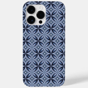 Coque Pour Pour iPhone 14 Pro Max Motif géométrique bleu de style rétro