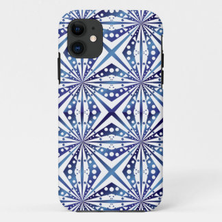 Coque Case-Mate Pour iPhone Motif géométrique bleu et blanc