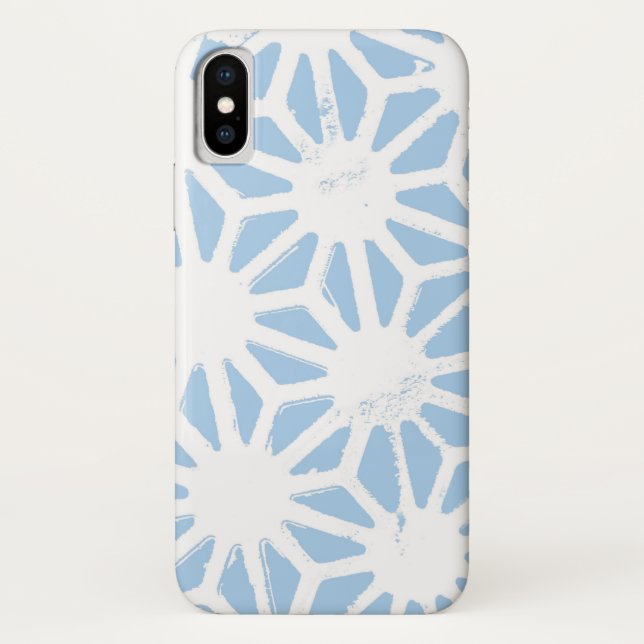 Coques Case-Mate iPhone Motif géométrique bleu pâle (Dos)