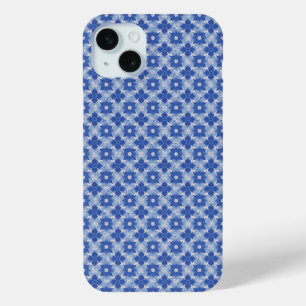 COQUE iPhone 15 MINI MOTIF GÉOMÉTRIQUE BLEU SIMPLE