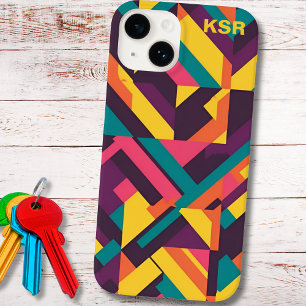 Coque Pour iPhone 14 Motif géométrique coloré