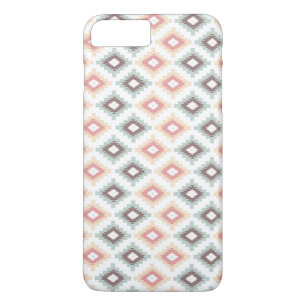 Coque iPhone 8 Plus/7 Plus Motif géométrique dans le style aztèque